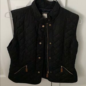Black quilted vest